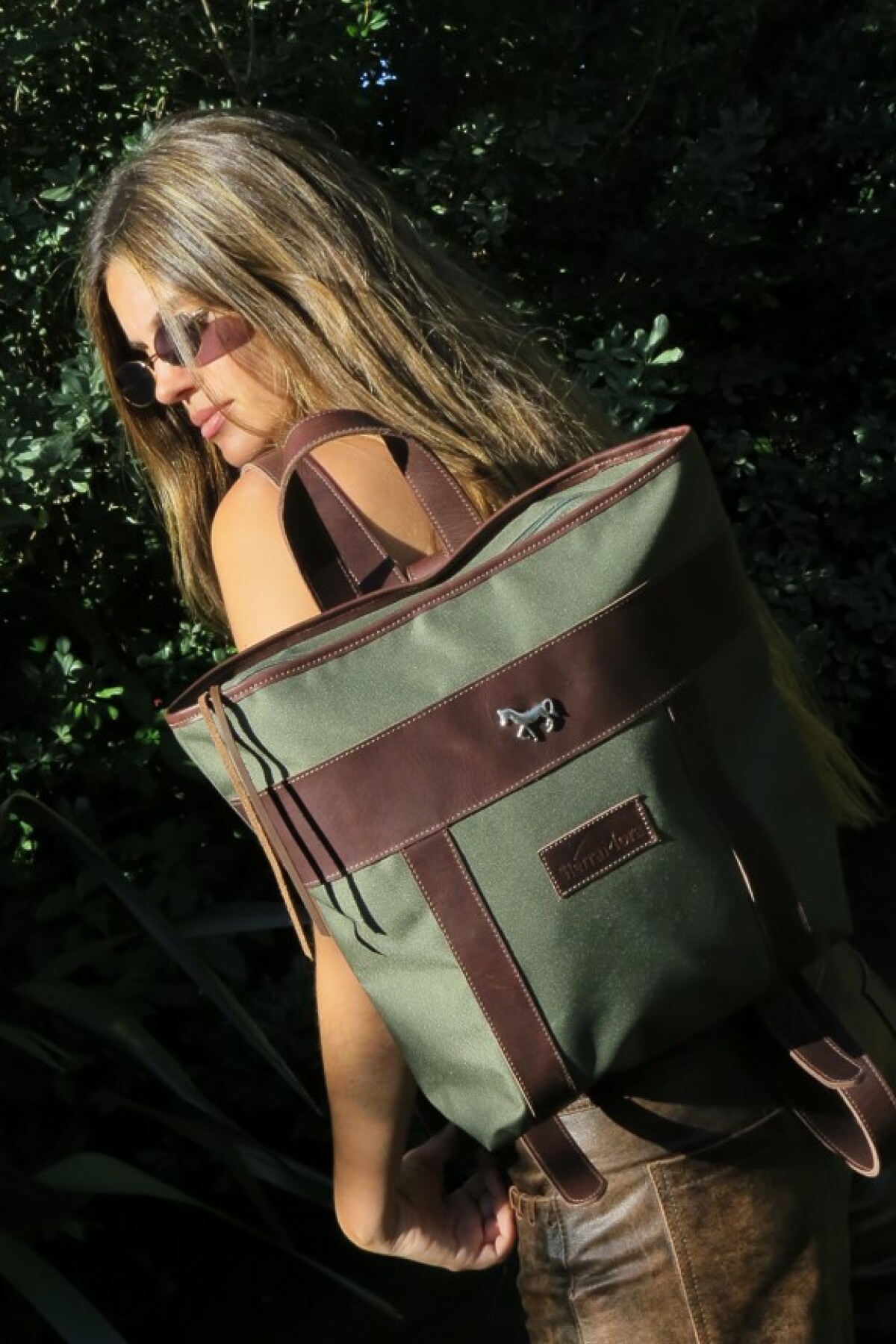 Mustang Backpack Chocolate / Verde Seco