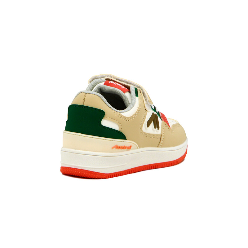 Champion de Niño/a Austral Energy C Acordonado con Velcro Beige-Verde