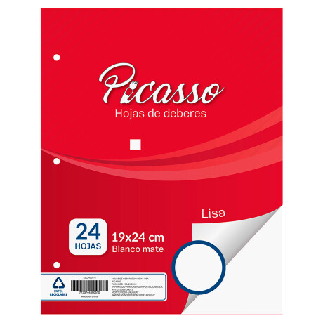 Hojas de deberes x24 Picasso Lisa Hojas de deberes x24 Picasso Lisa