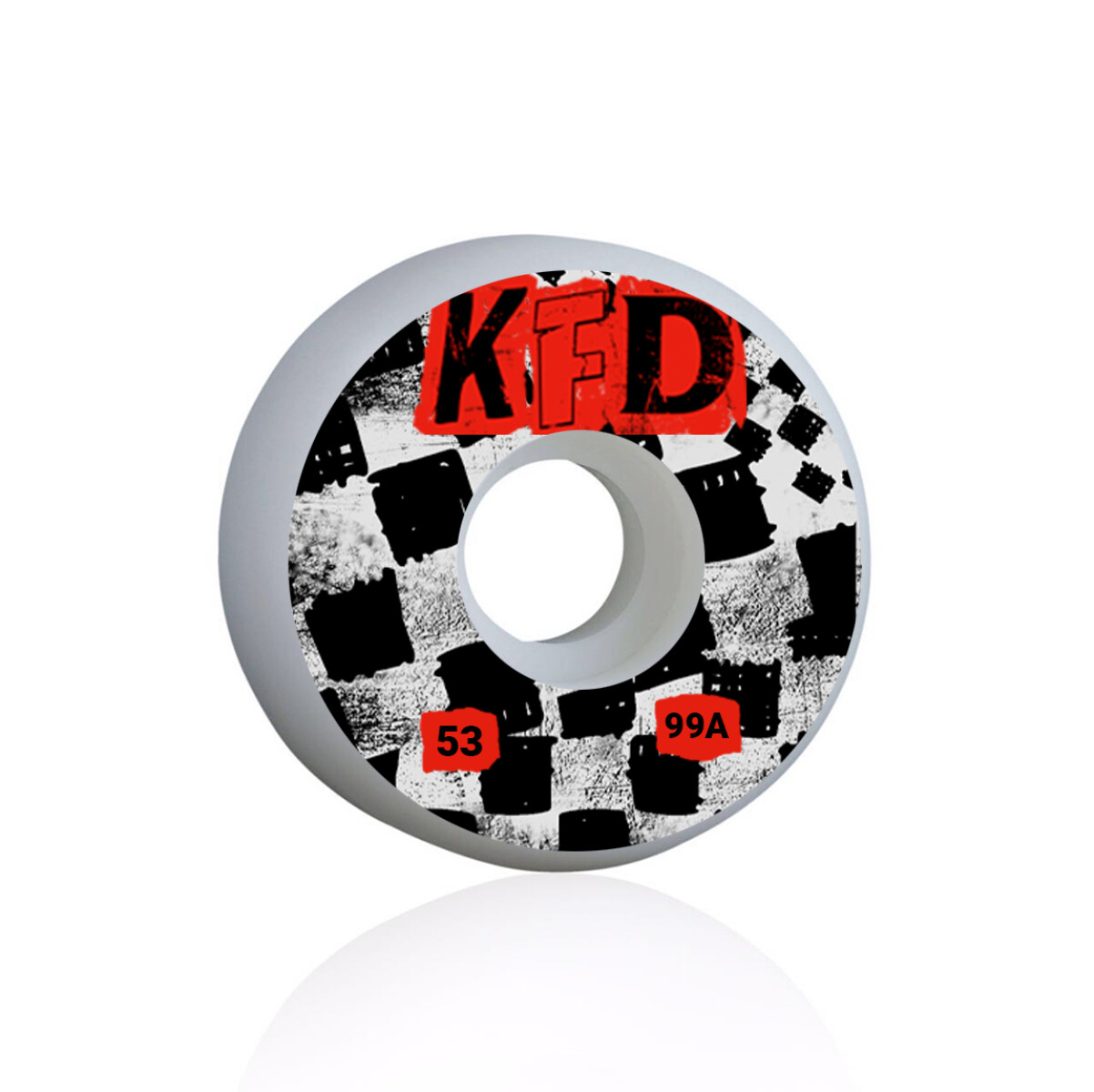 Ruedas de Skate KFD 53MM 99A - Ransom Checker Red/Blk 