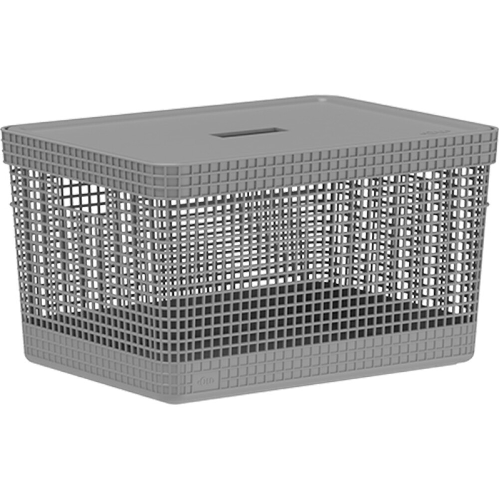 Organizador Rejilla M l Tapa Plástico Gris