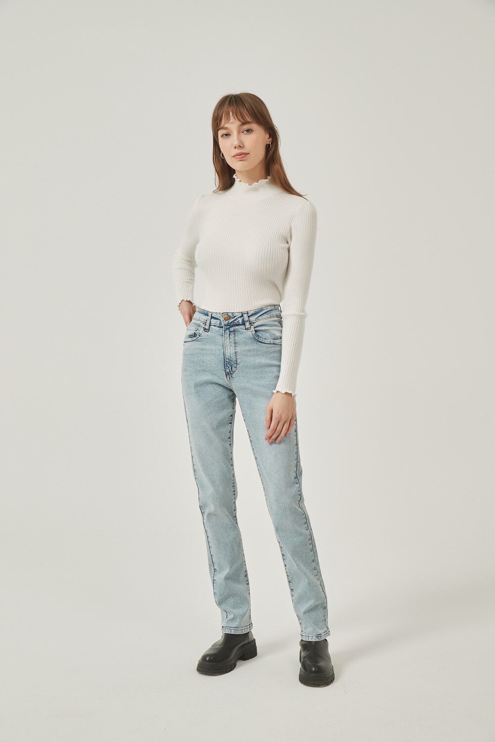 Pantalon Sabina Azul Grisaceo