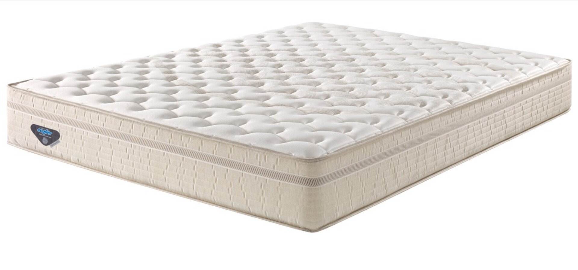 Colchón Espuma 2 Plazas ECOFLEX D80 Ortopédico 138 x 188 x 30 cm 