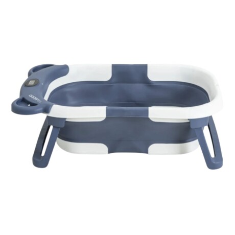 Bañera Compacta Y Portátil Bebesit Con Doble Plegado y Detector Temperatura Azul