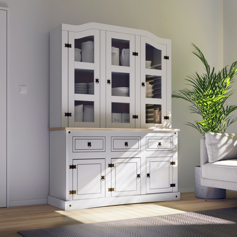 Cristalero 6 puertas - Linea mexicana Blanco