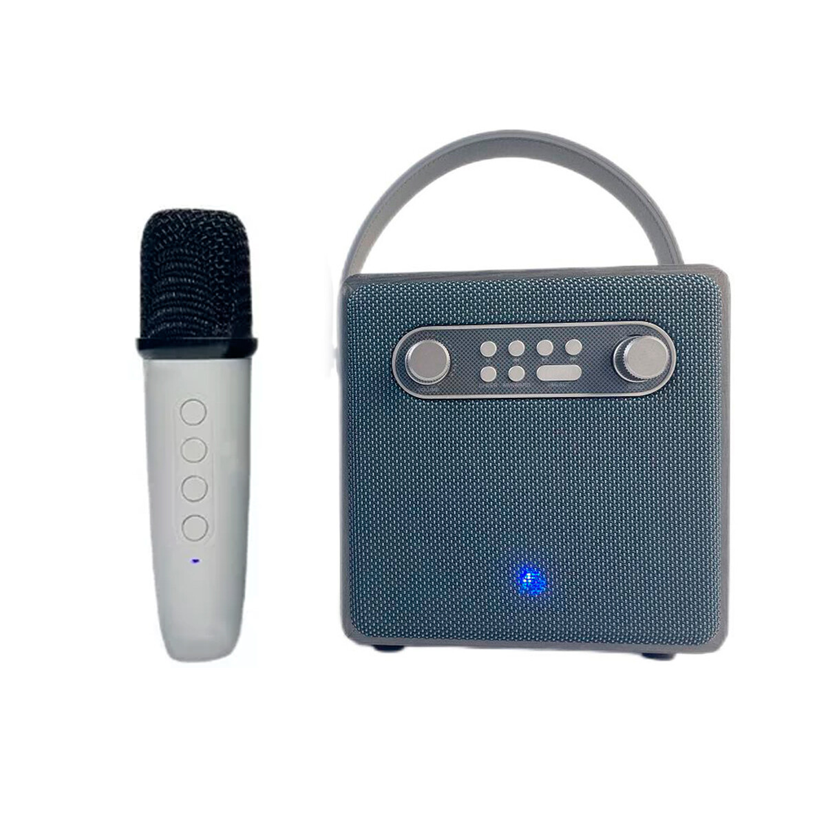 PARLANTE PORTÁTIL BLUETOOTH BTS-1866 3" KARAOKE CON MICROFONO GRIS 