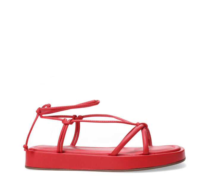 Sandalias de Mujer Miss Carol SINF con tiras para atar Rojo