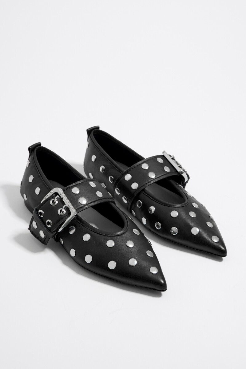 BAILARINA TACHAS PIEL Negro