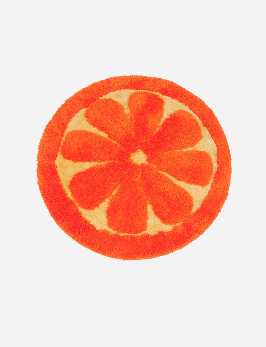 Alfombra flor circular - naranja 