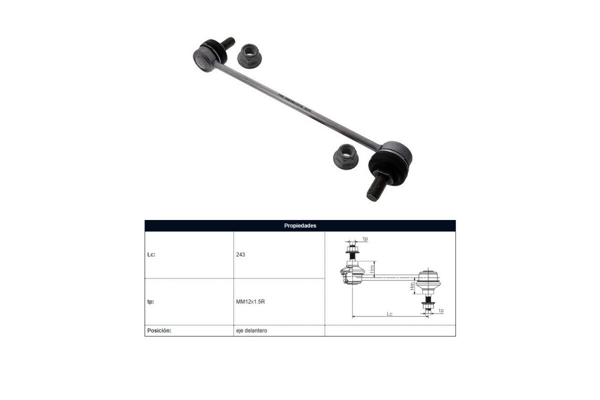 Bieleta Chev Corsa Ii/Montana/Meriva/Vectra 93-25 Der/Izq Bieleta Chev Corsa Ii/Montana/Meriva/Vectra 93-25 Der/Izq