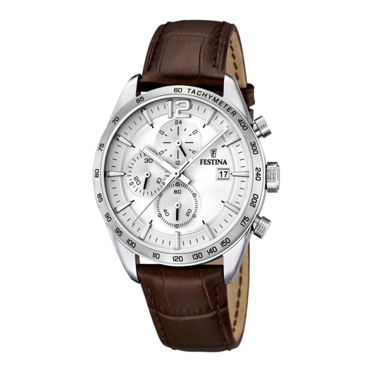 Reloj Festina Timeless Chrono F16760/1 Para Hombre Malla De Cuero 