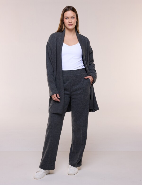 Cardigan Abierto Soft GRIS OSCURO