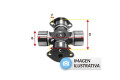 CRUCETA A:194.1mm B:49.2mm C:61.9mm D:191.8mm F:3/8 CRUCETA A:194.1mm B:49.2mm C:61.9mm D:191.8mm F:3/8