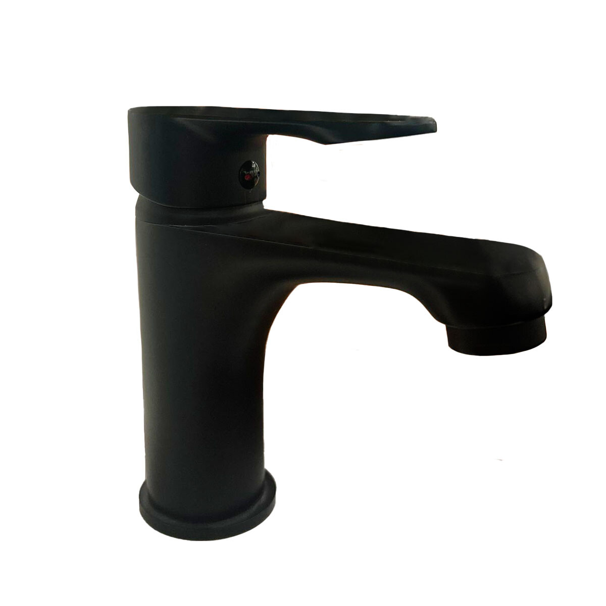 Griferia Lavatorio Bajo De Bronce En Negro Mate 