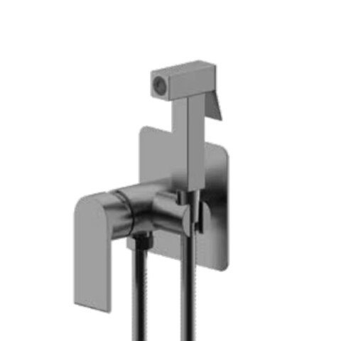 Grifería de ducha higiénica Monocomando de embutir Loft Gris Satinado Grifería De Ducha Higiénica Monocomando De Embutir Loft Gris Satinado