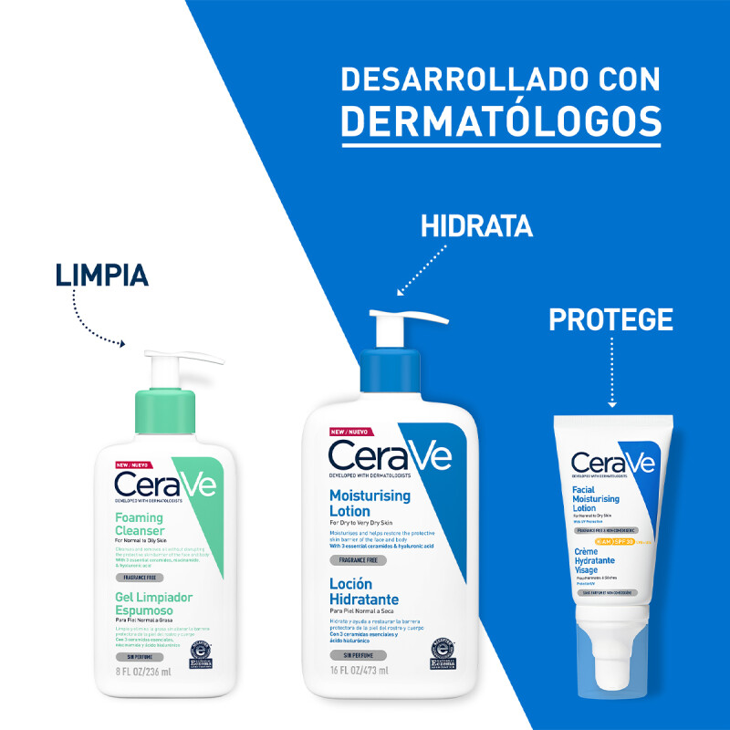 CERAVE GEL LIMPIADOR ESPUMOSO 8 OZ - 236 ml - Piel normal a grasa CERAVE GEL LIMPIADOR ESPUMOSO 8 OZ - 236 ml - Piel normal a grasa