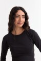 Remera m/l cuello a la base NEGRO