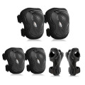 Set de Protección de 2 Rodilleras 2 Coderas 2 muñequeras Negro Set de Protección de 2 Rodilleras 2 Coderas 2 muñequeras Negro