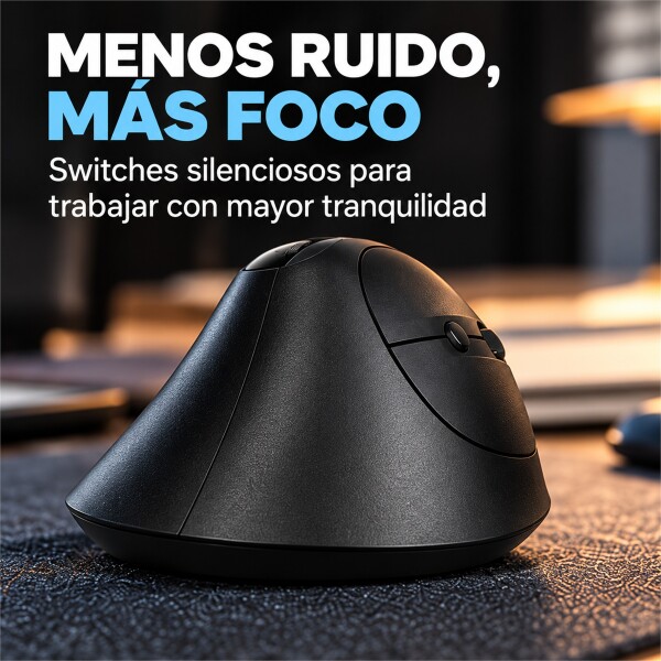 Mouse Vertical Inalámbrico Xtrike Me GW-301 4000 DPI Negro 1