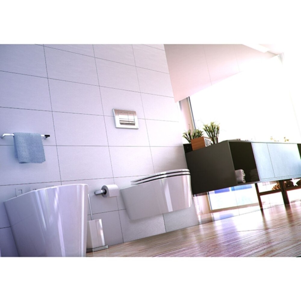 Placa pulsadora Oli Ria cromo mate cisterna embutir Placa Pulsadora Oli Ria Cromo Mate Cisterna Embutir