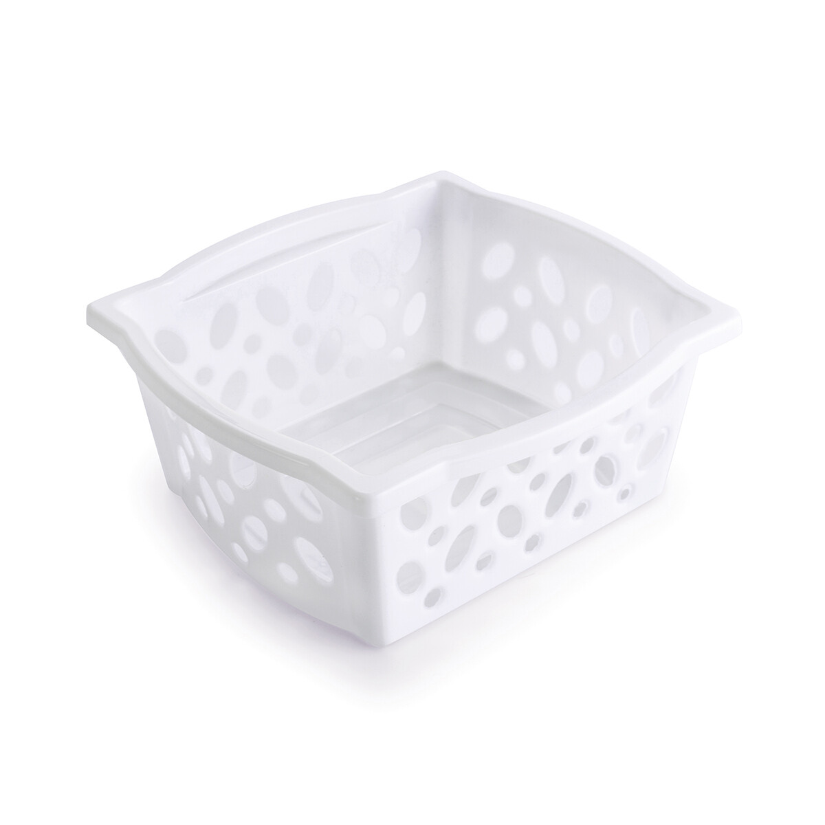 Cesta Plástica Apilable Blanco 14,5 x 13,7 cm 
