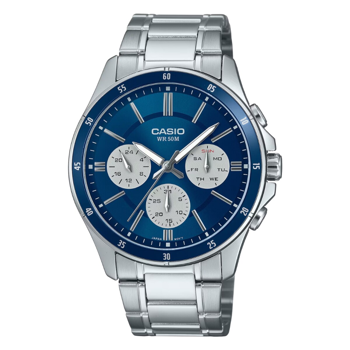 Reloj Casio MTP1374D 7AV para hombre de acero - Azul 