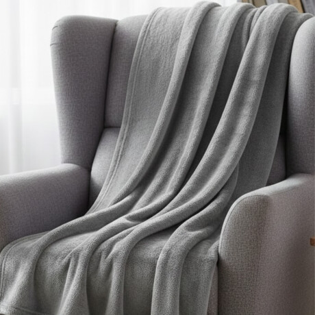 Manta polar Fleece 1 plaza 127x152 cm GRIS