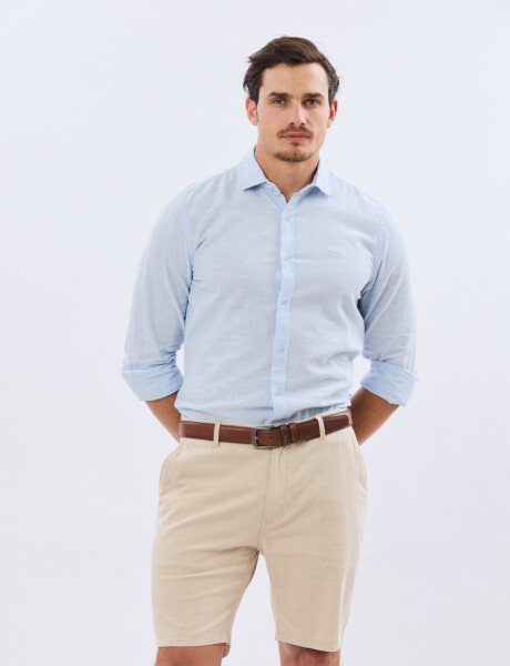 BERMUDA CLASICA DE LINO Beige