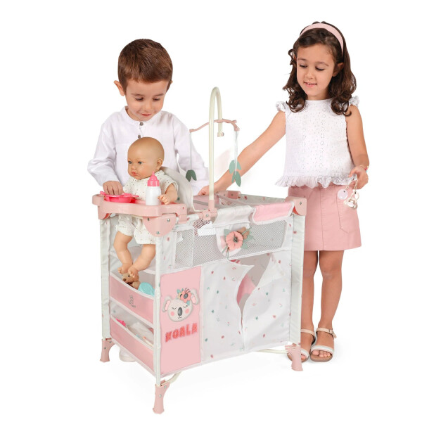 Armario Cambiador Muñecas Plegable Koala Accesorios DeCuevas Variante Color Blanco y Rosa