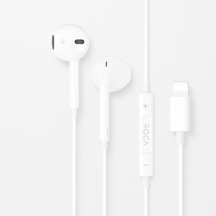 MANOS LIBRES STEREO ROCA LIGHTNING NEGRO