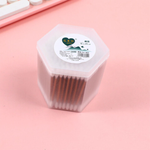 Cotonetes en caja hexagonal 200pcs Cotonetes En Caja Hexagonal 200pcs