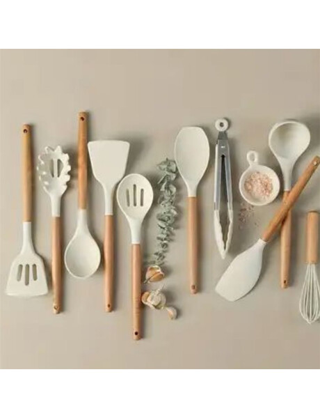 CUCHARA PASTA SILICONA 31CM MANGO ACACIA BEIGE CUCHARA PASTA SILICONA 31CM MANGO ACACIA BEIGE