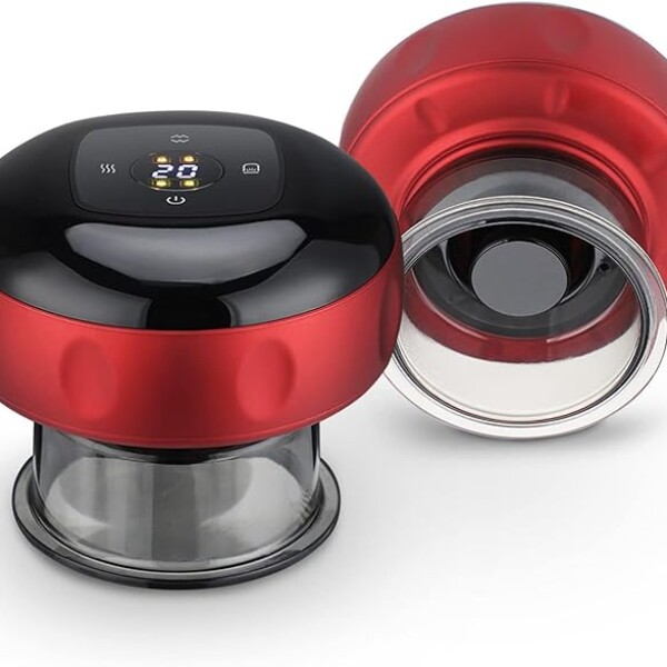 Masajeador Eléctrico Ventosa Vacío Recargable Terapeutico Color Rojo