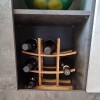 Vinera soporte 9 botellas de vino madera bambú Vinera soporte 9 botellas de vino madera bambú