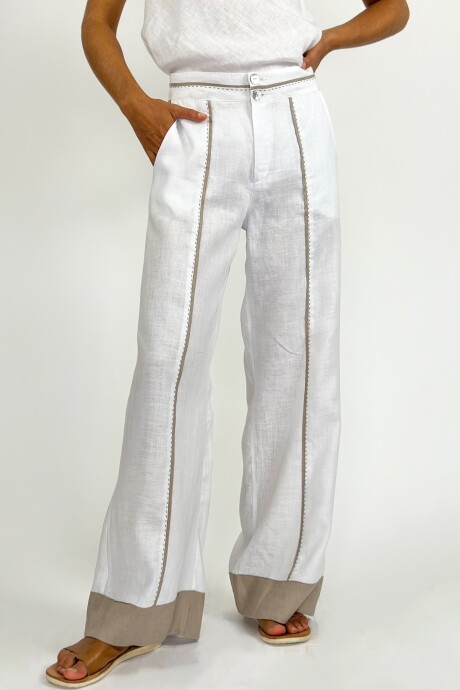 PANTALON CARMELO Blanco