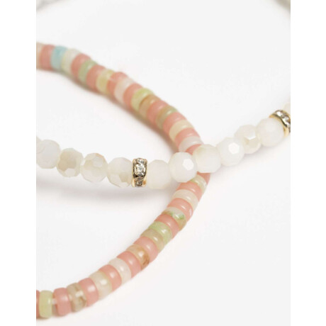 Set De Pulseras En Beads Dorado