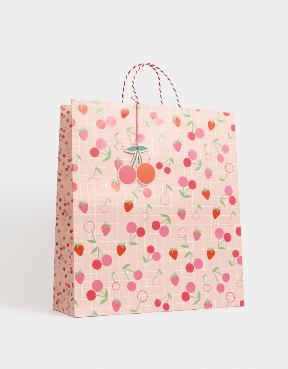 Bolsa De Regalo Extra Grande "cherry" 