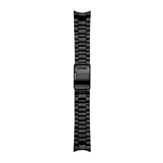 Correa Fossil Acero Negro 22MM 0