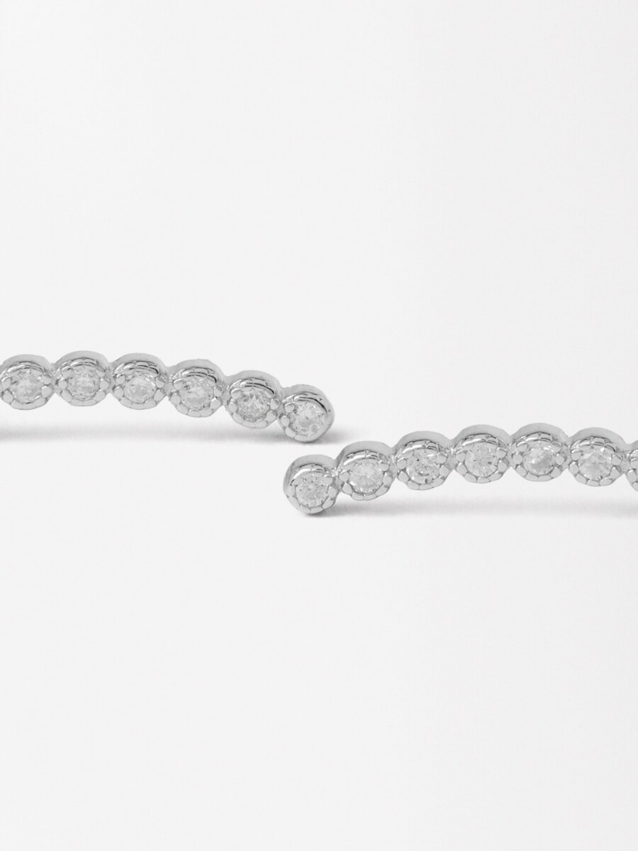 Pendientes Con Circonitas - Plata De Ley 925 plateado