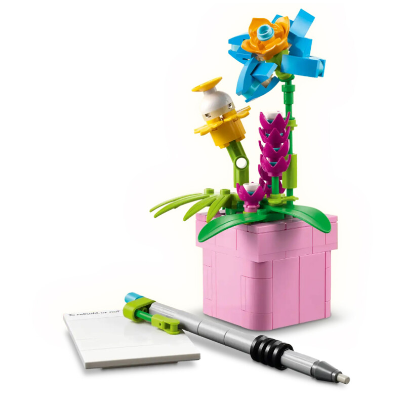 Máquina de Escribir con Flores Lego Máquina de Escribir con Flores Lego