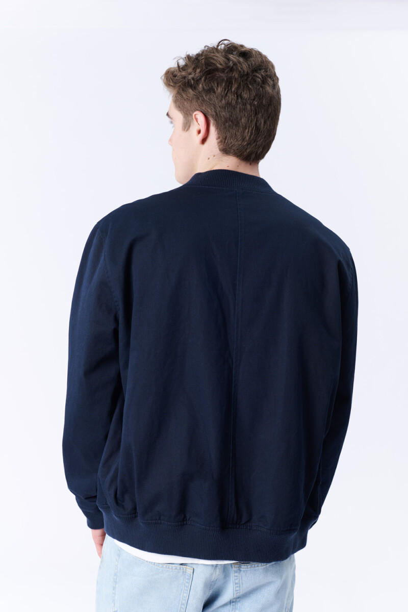 Campera bomber algodón Azul Marino