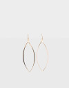 Aros Colgantes Largos Metal Aros Largos Ovalados - Dorado