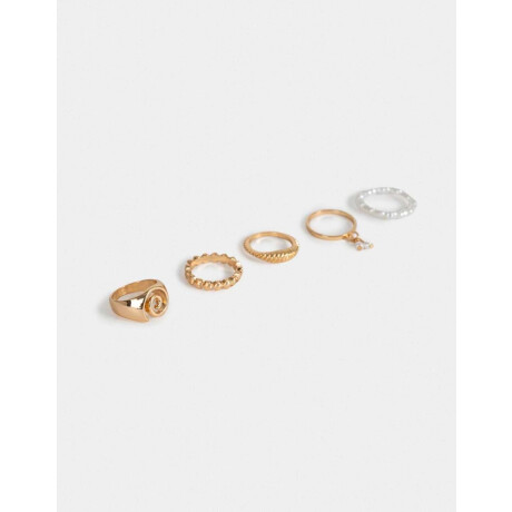 Sets Anillos Perlas Dorado