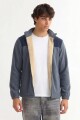 Campera de polar con corderito GRIS