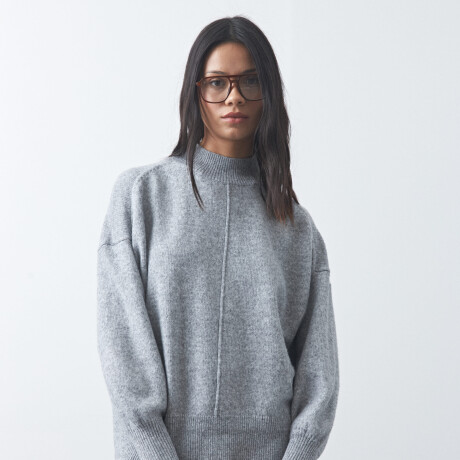 POLERA ISLAND Gris Melange