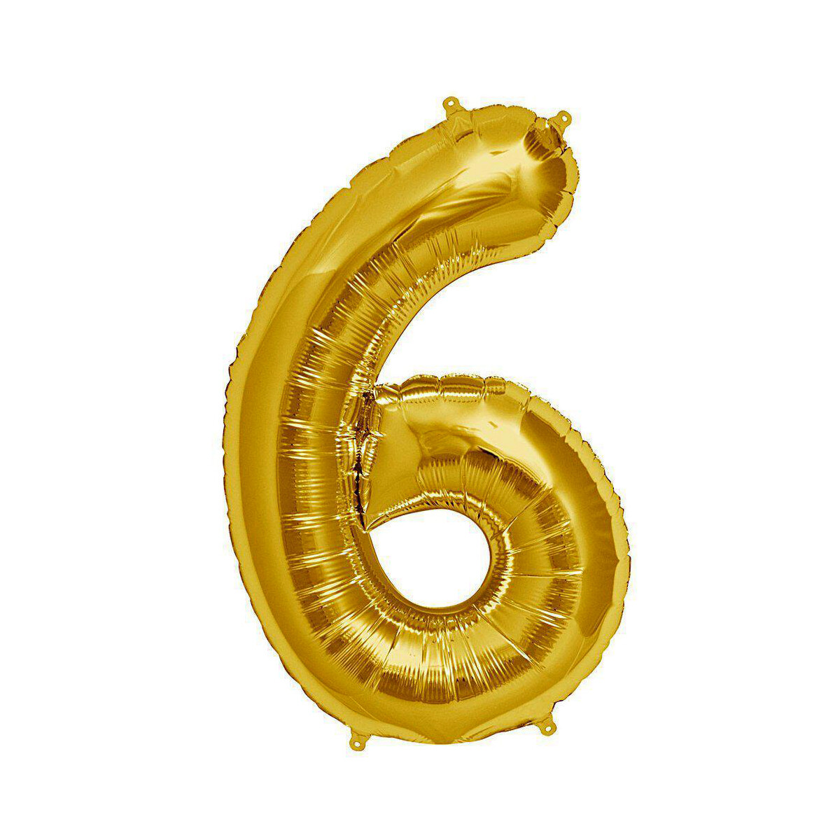 Globo números de aluminio 81 cm - 6 Oro 