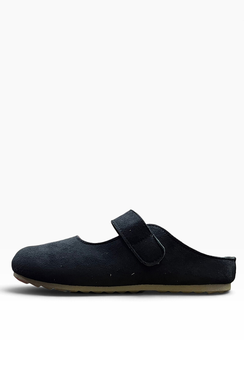 Zueco balerina con hebilla BT406 Negro