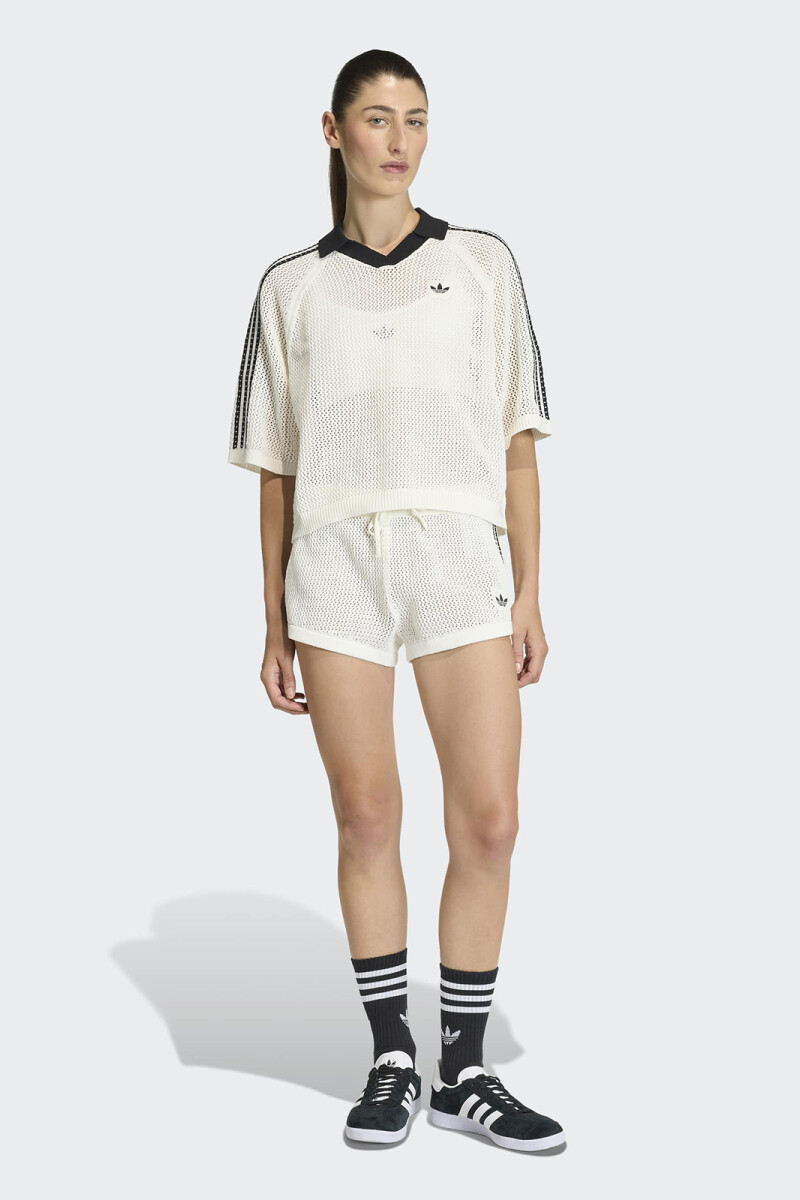 CROCHET POLO Blanco