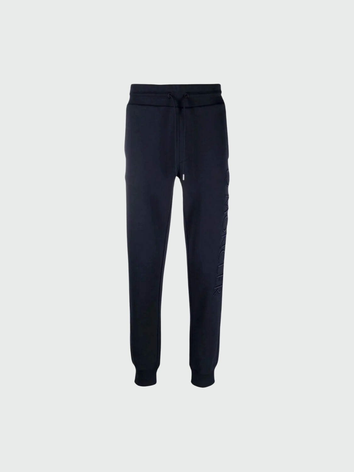Moncler -Pantalón deportivo de algodón con bolsillos Azul Marino