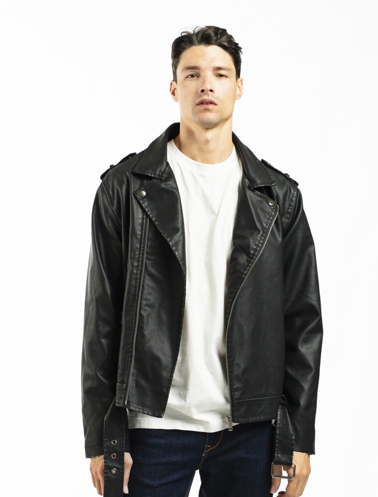 Campera Cuero WNDY-162 Negro